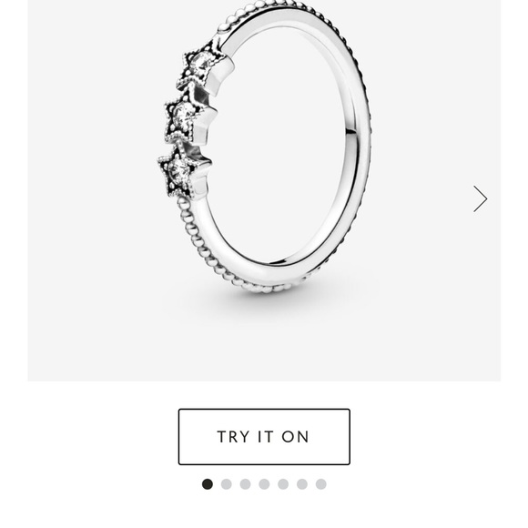 Pandora rings (celestial stars, asymmetric stars band, celestial sparkling star) - Picture 2 of 8
